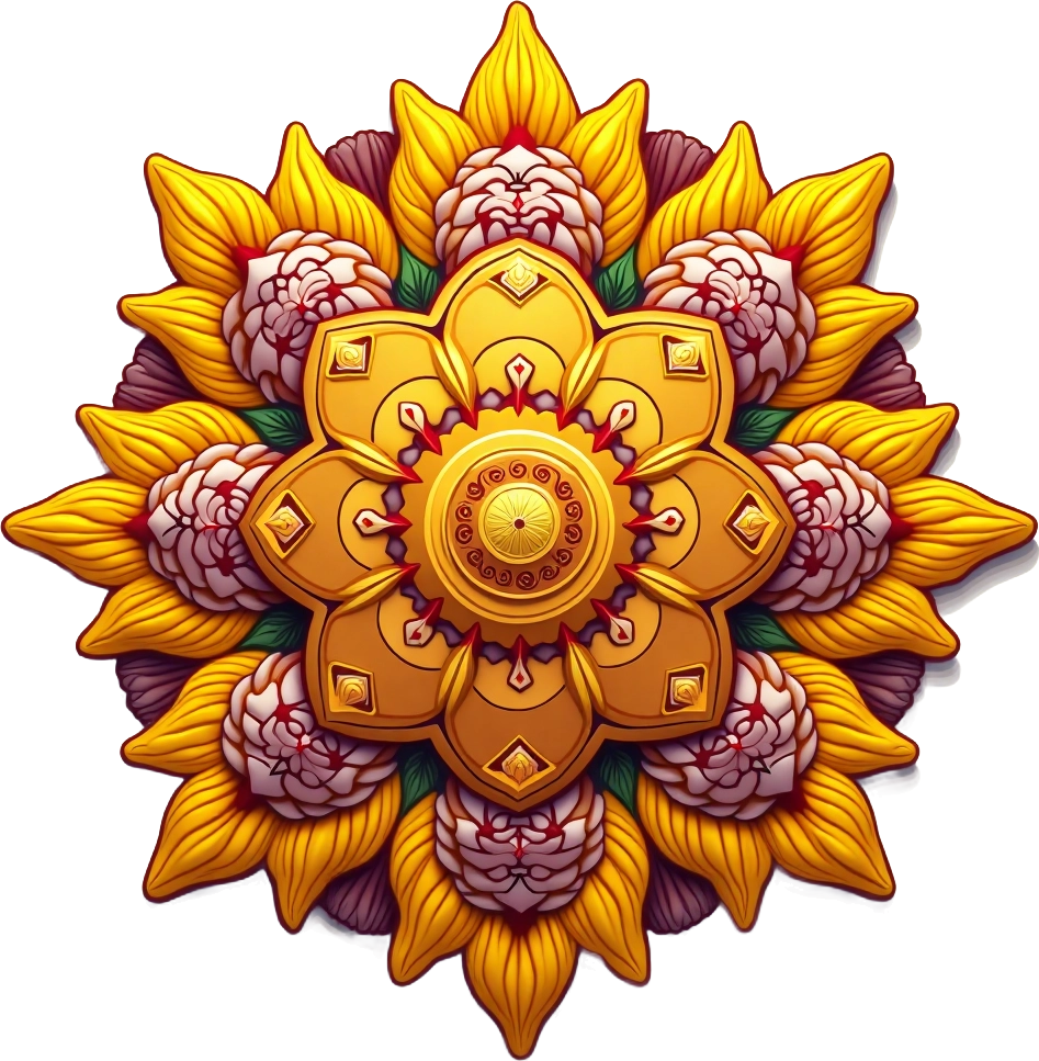 Golden Sunflower Mandala